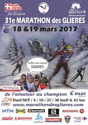 Affiche 31ème Marathon des Glières - 18/19 mars 2017