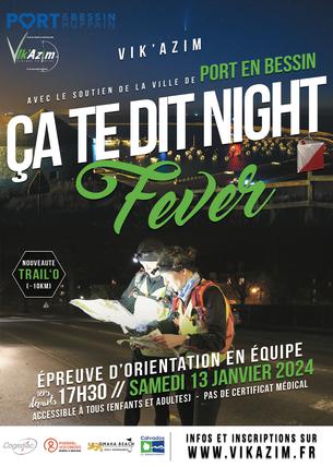 Affiche ça te dit night fever - Port en Bessin - Parcours Loisirs - 13 janvier
