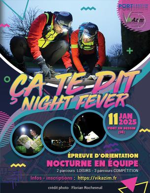 Affiche ça te dit night fever - Port en Bessin 2025 - en loisir - 11 janvier