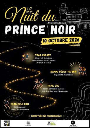 Affiche Trail Nuit du Prince Noir 2026 - 10 octobre