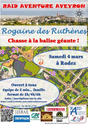 Affiche Rogaine des Ruthènes - 4 March