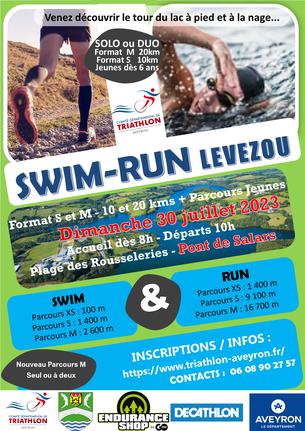 Affiche Swim run du Levezou - 30 juillet 2023
