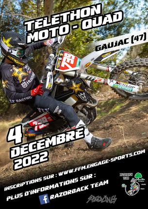 Affiche Téléthon Moto Quad Razorback Team Gaujac - 4 décembre 2022