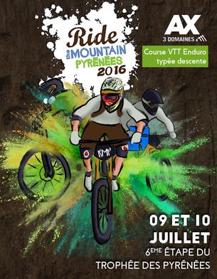 Affiche Ride Mountain Pyrénées 2016 - 9/10 juillet 2016