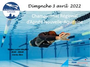 Affiche Championnat Régional Apnée 2022 - 3 avril 2022