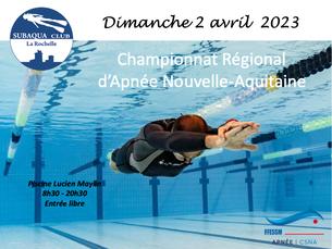 Affiche Championnat Régional Apnée 2023 - 2 April