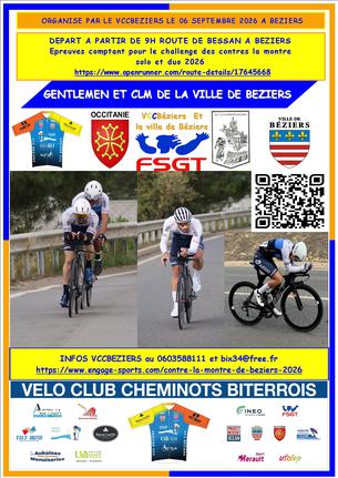 Affiche Contre la Montre de BEZIERS - 6 septembre