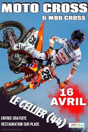 Affiche UFOLEP 44 - Inscription championnat 2023 et moto-cross Le Cellier - 16 avril 2023