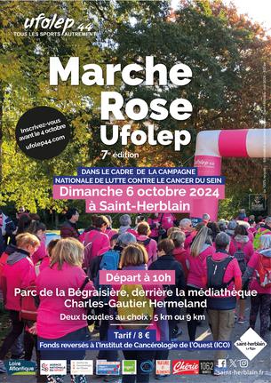 Affiche Marche Rose UFOLEP 2024 - 6 octobre