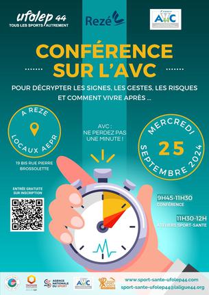 Affiche Conférence sur l'AVC - 25 septembre