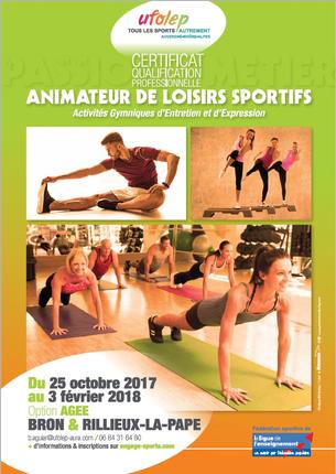 Affiche CQP Animateur en Loisirs Sportifs option AGEE - 25 octobre 2017