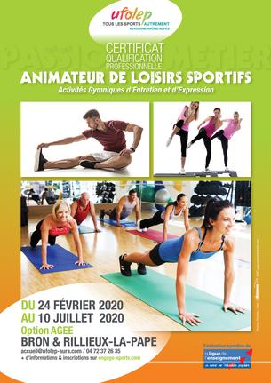 Affiche CQP Animateur en Loisir Sportif option AGEE - 1 jan/12 jui 2020