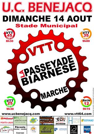 Affiche La Passeyade Biarnèse 2022 - VTT - Marche - 14 August 2022