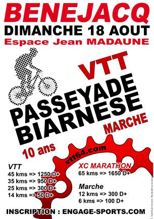 Affiche La Passeyade Biarnèse 2024 - VTT - Marche - 18 août 2024