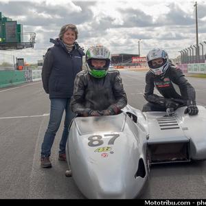 Chantal Lamargu... Championnat de France Superbike au Mans - Side Cars - 6/7 avril 2019